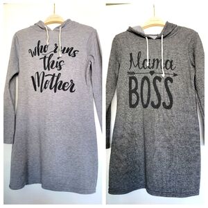 Bundle of 2 Maternity‎ Long Hoodie Grey Size Large